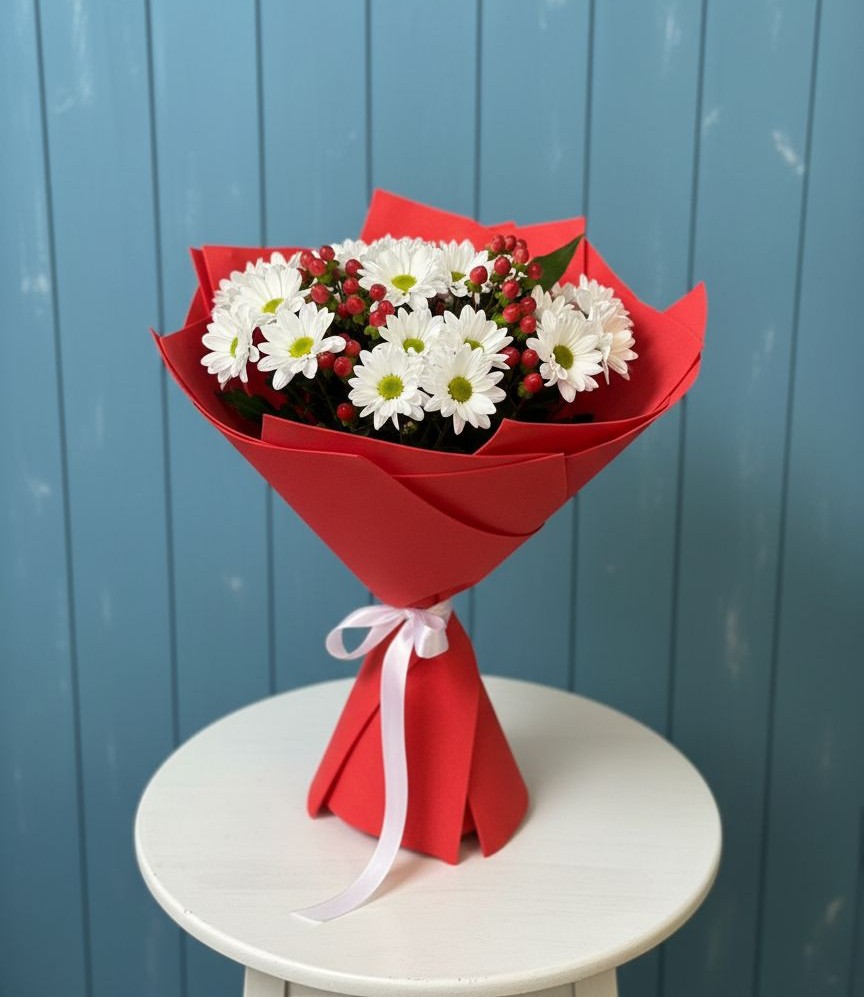 Букет цветов из: Хризантемы в Выездное