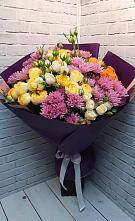 Букет цветов из:  Хризантемы и Розы в Выездное