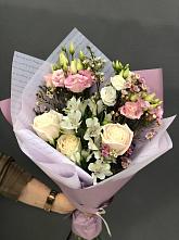 Букет цветов из:  Альстромерии, Розы и Лизиантусы #REPLACE_PRED# Выездное
