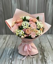 Букет цветов из:  Гвоздики, Розы и Хризантемы в Выездное