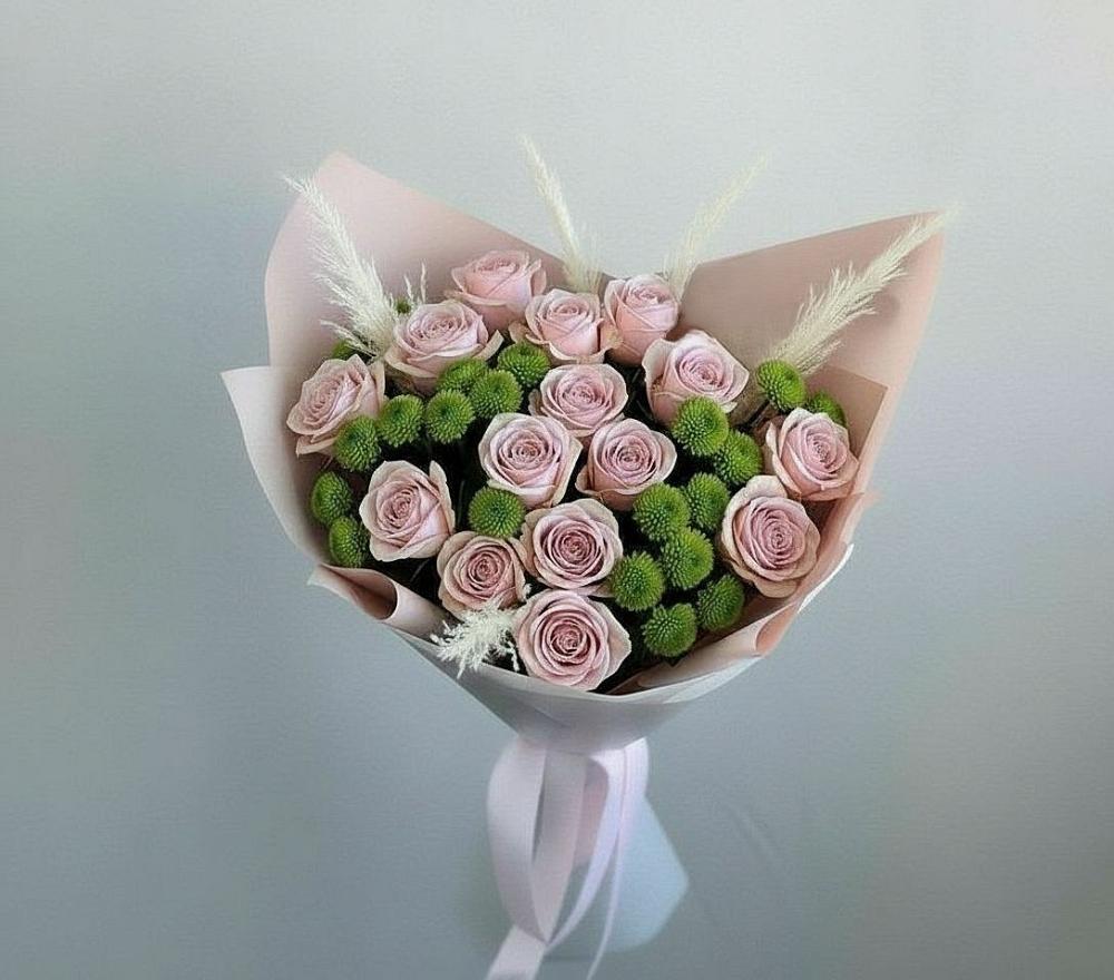 Букет цветов из: Розы и Хризантемы в Выездное