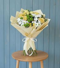 Букет цветов из:  Хризантемы и Розы #REPLACE_PRED# Выездное