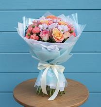 Букет цветов из:  Хризантемы и Розы в Выездное