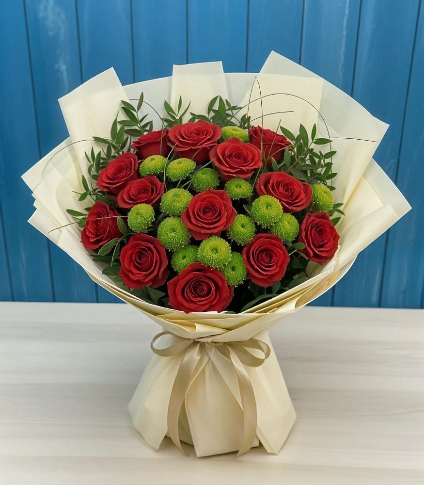 Букет цветов из: Розы и Хризантемы в Выездное