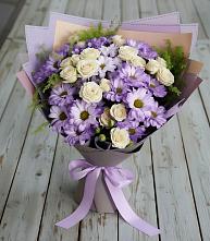 Букет цветов из:  Хризантемы и Розы #REPLACE_PRED# Выездное